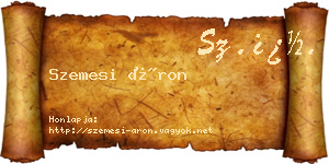 Szemesi Áron névjegykártya